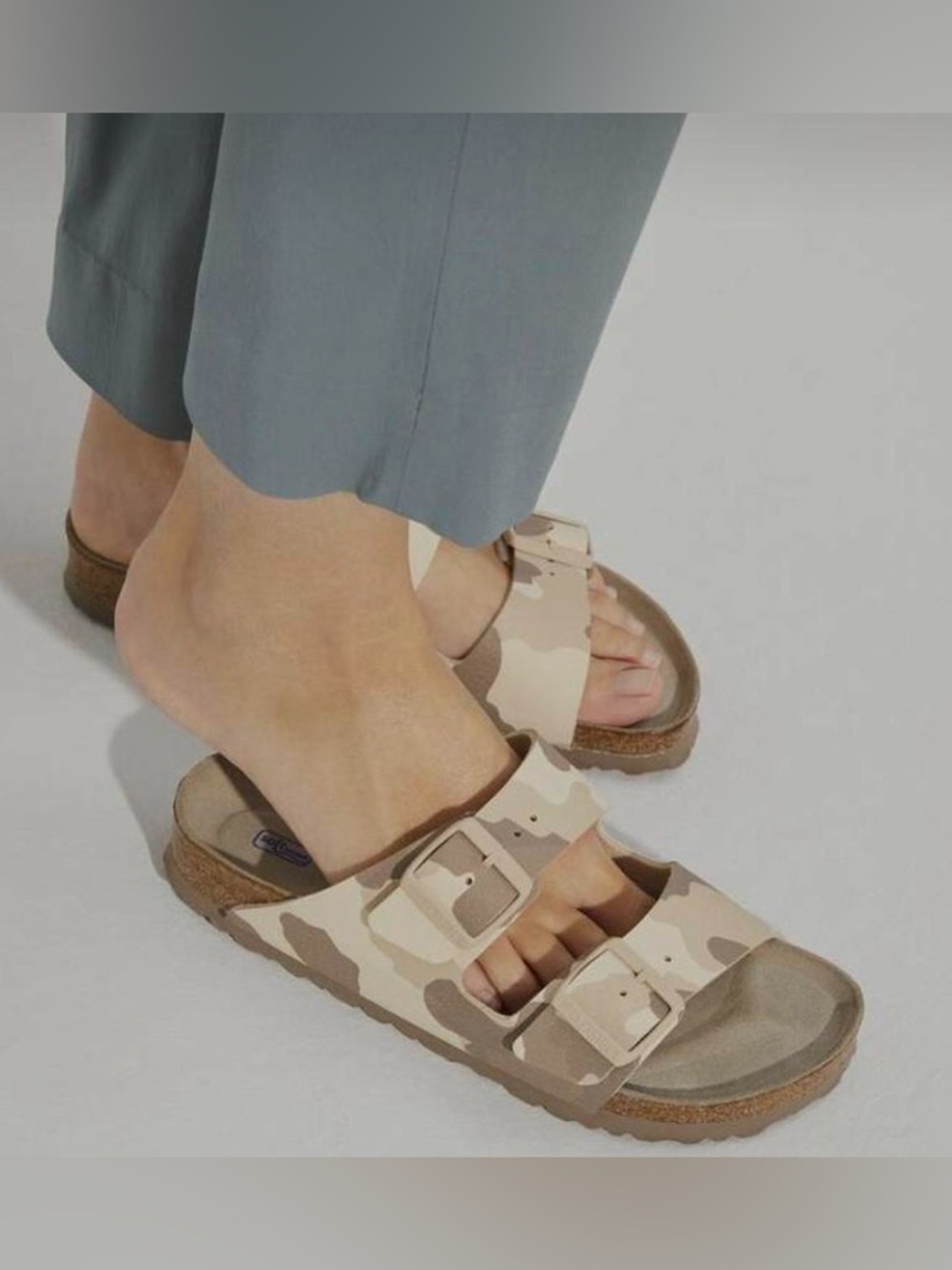Birkenstock Arizona Slide Sandals Camo Softbed Size 39